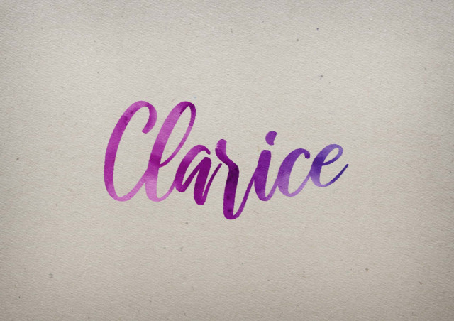 Free photo of Clarice Watercolor Name DP
