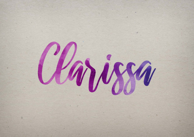 Free photo of Clarissa Watercolor Name DP