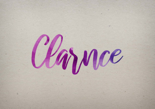 Free photo of Clarnce Watercolor Name DP