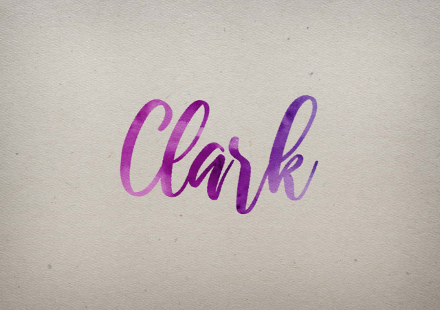 Free photo of Clark Watercolor Name DP