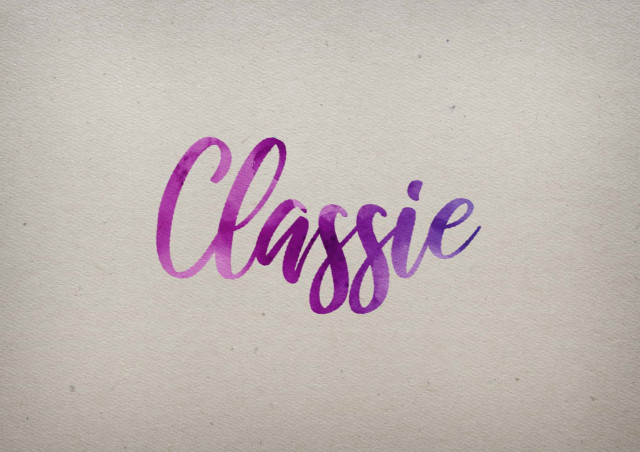 Free photo of Classie Watercolor Name DP