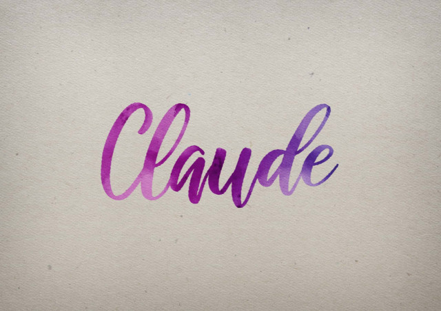 Free photo of Claude Watercolor Name DP