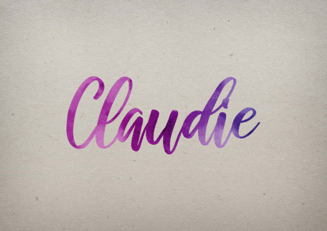 Free photo of Claudie Watercolor Name DP