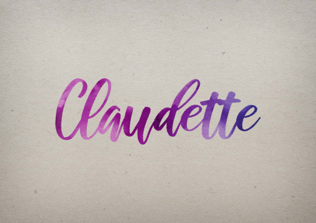 Free photo of Claudette Watercolor Name DP