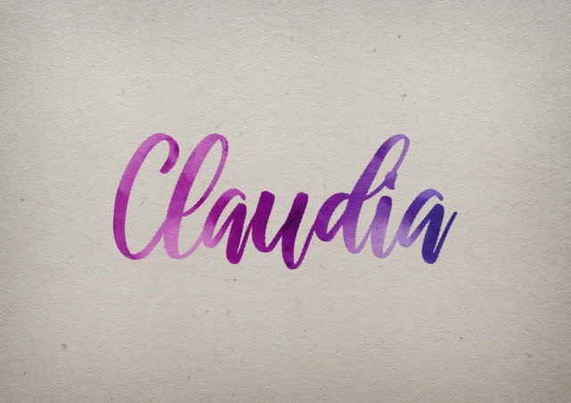 Free photo of Claudia Watercolor Name DP