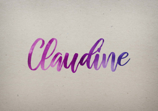 Free photo of Claudine Watercolor Name DP