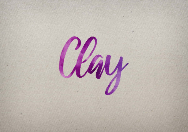 Free photo of Clay Watercolor Name DP