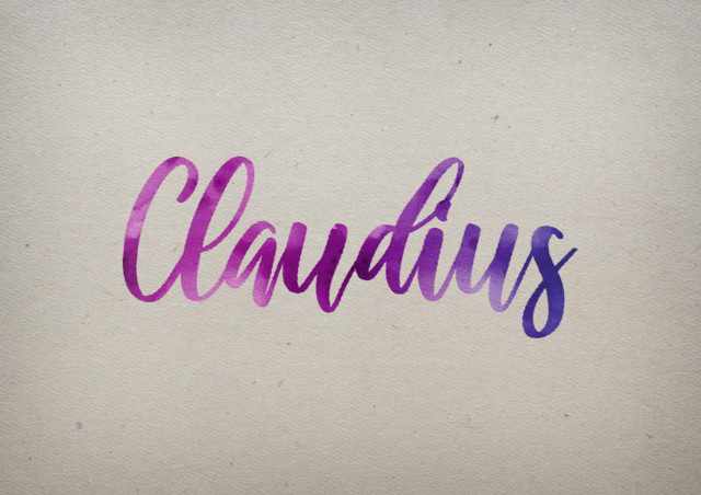 Free photo of Claudius Watercolor Name DP