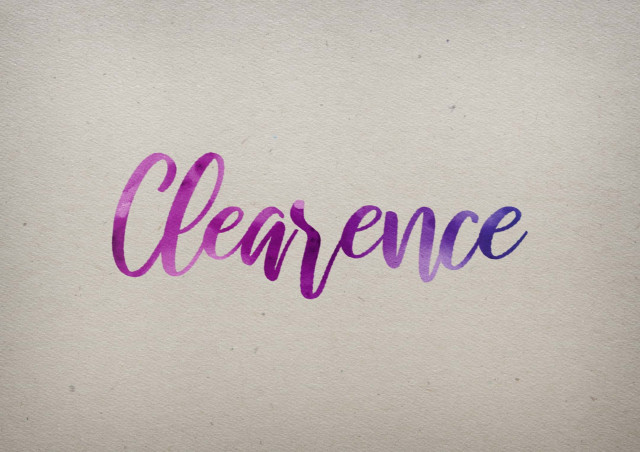 Free photo of Clearence Watercolor Name DP