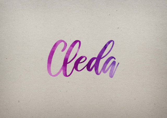 Free photo of Cleda Watercolor Name DP