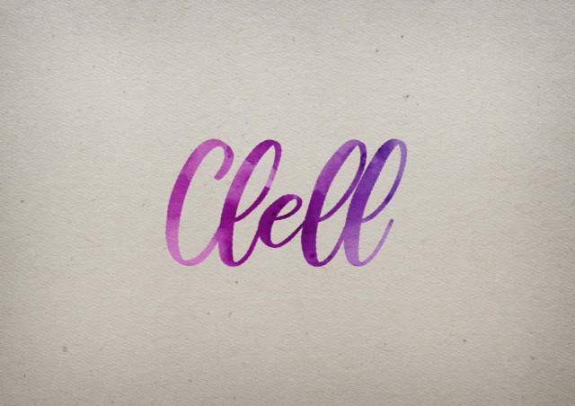 Free photo of Clell Watercolor Name DP