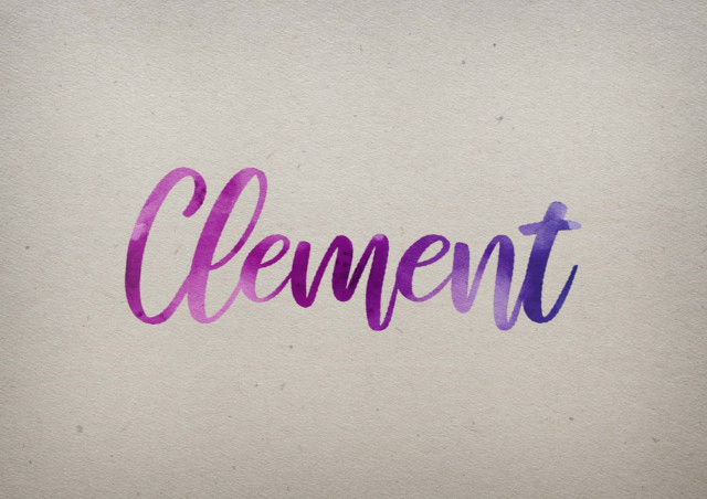 Free photo of Clement Watercolor Name DP