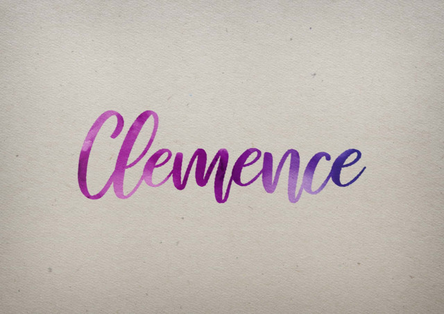 Free photo of Clemence Watercolor Name DP
