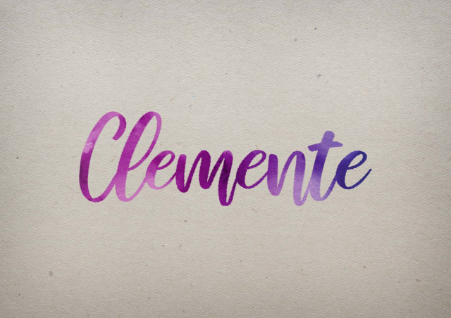 Free photo of Clemente Watercolor Name DP