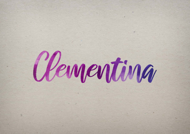 Free photo of Clementina Watercolor Name DP