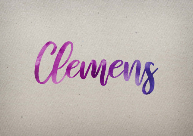 Free photo of Clemens Watercolor Name DP