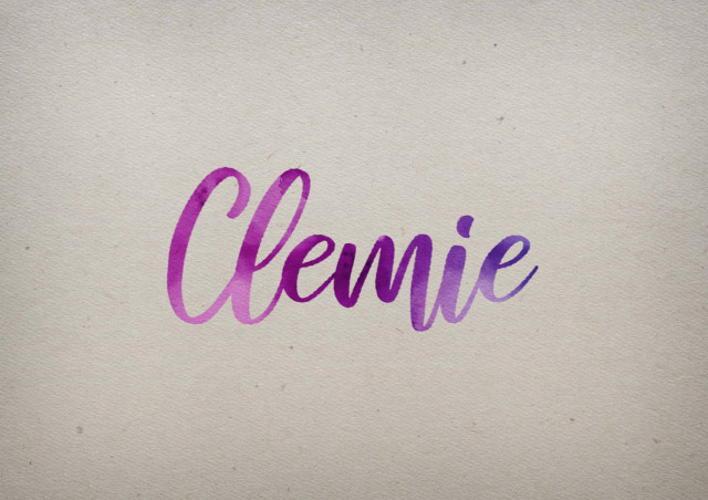 Free photo of Clemie Watercolor Name DP