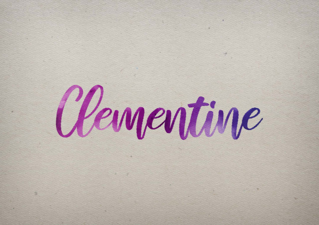 Free photo of Clementine Watercolor Name DP