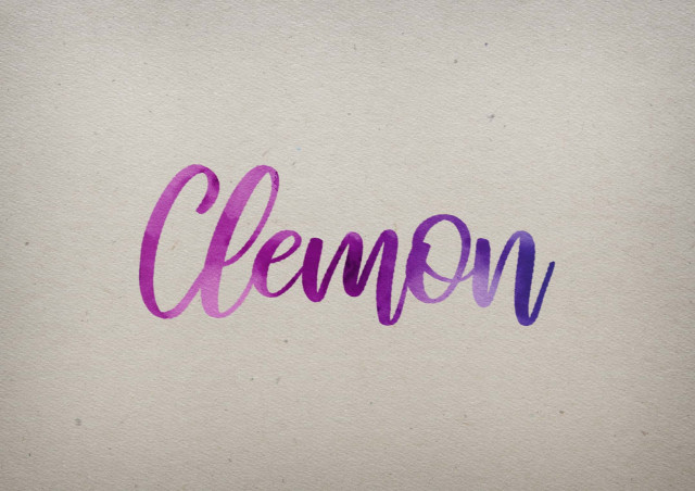 Free photo of Clemon Watercolor Name DP
