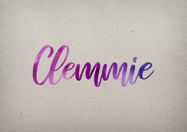 Free photo of Clemmie Watercolor Name DP