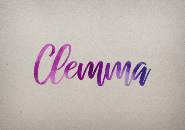 Free photo of Clemma Watercolor Name DP