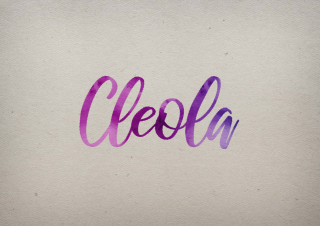Free photo of Cleola Watercolor Name DP