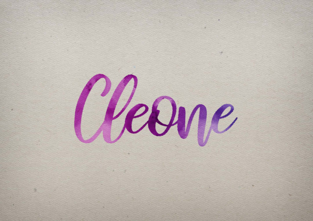 Free photo of Cleone Watercolor Name DP