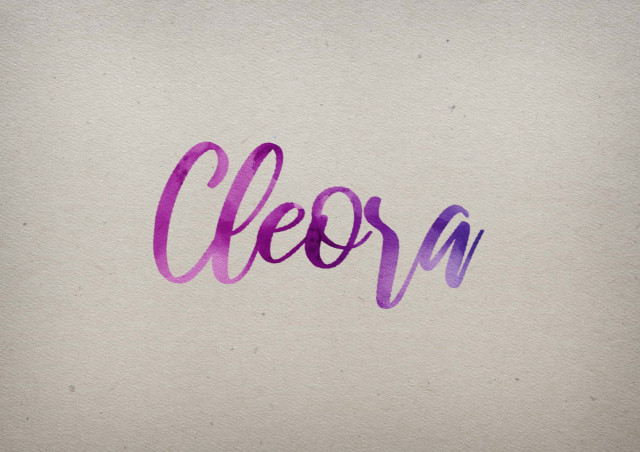 Free photo of Cleora Watercolor Name DP