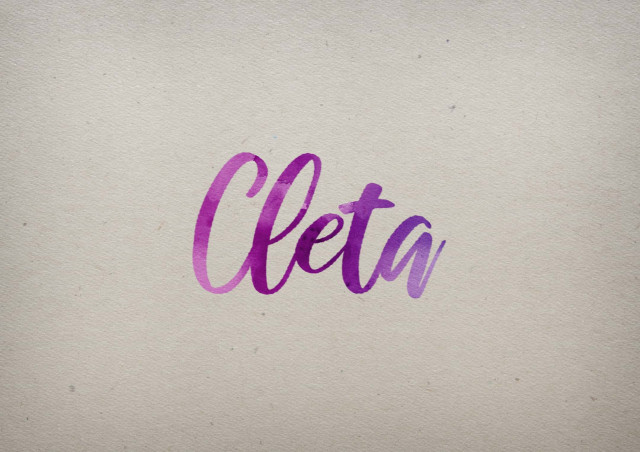 Free photo of Cleta Watercolor Name DP