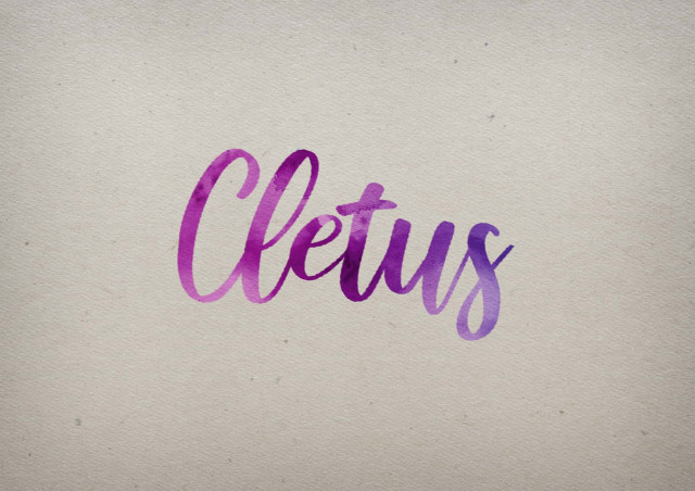 Free photo of Cletus Watercolor Name DP