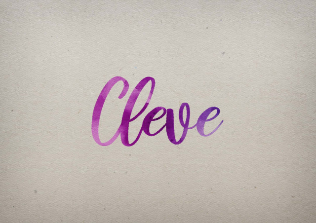 Free photo of Cleve Watercolor Name DP