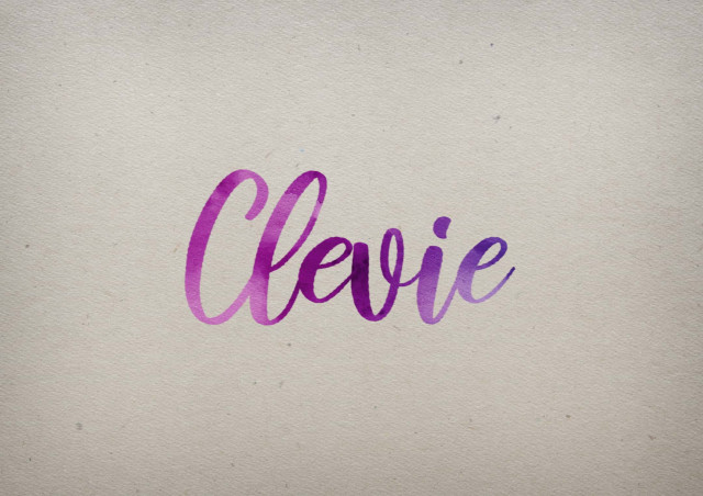 Free photo of Clevie Watercolor Name DP