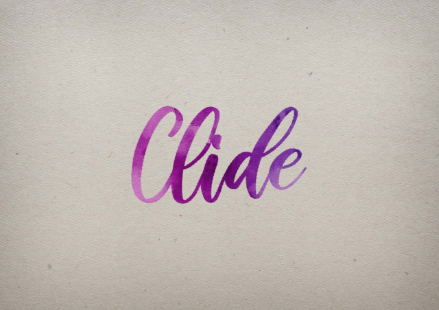 Free photo of Clide Watercolor Name DP