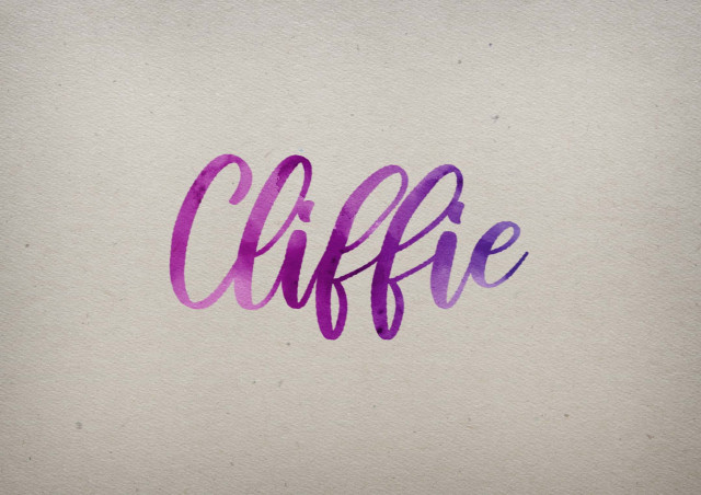 Free photo of Cliffie Watercolor Name DP
