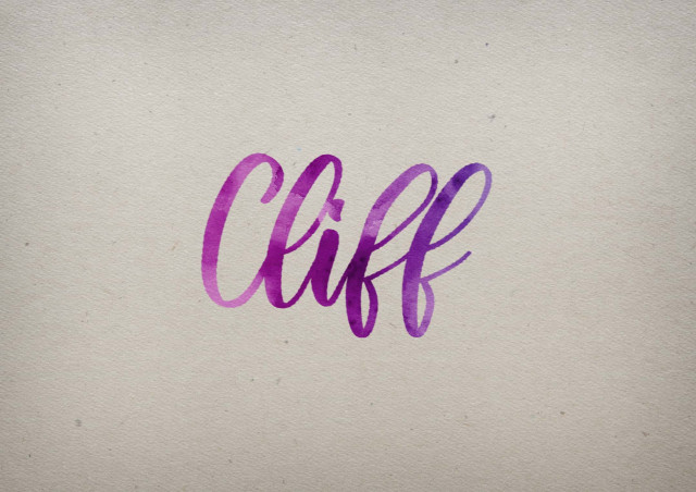 Free photo of Cliff Watercolor Name DP