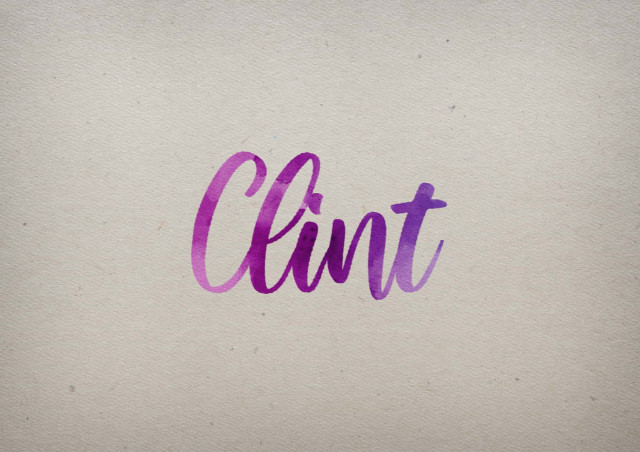 Free photo of Clint Watercolor Name DP