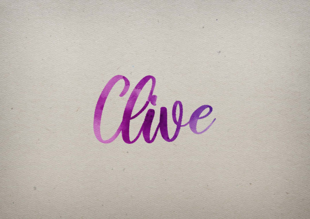 Free photo of Clive Watercolor Name DP
