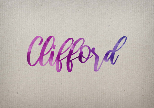 Free photo of Clifford Watercolor Name DP