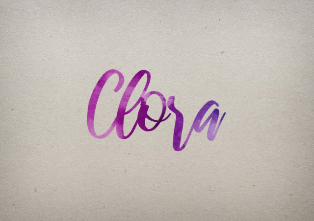 Free photo of Clora Watercolor Name DP