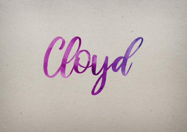 Free photo of Cloyd Watercolor Name DP