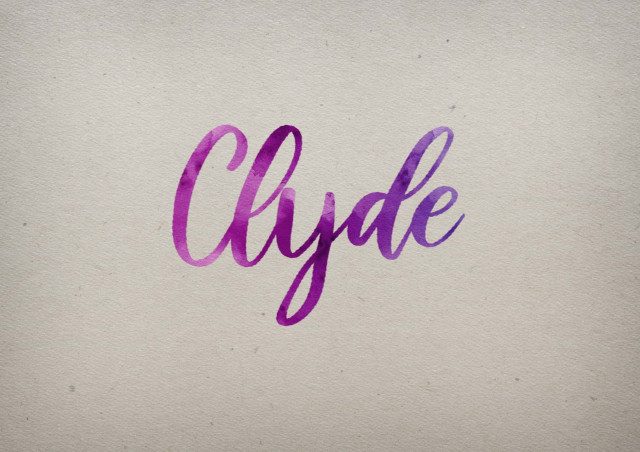 Free photo of Clyde Watercolor Name DP