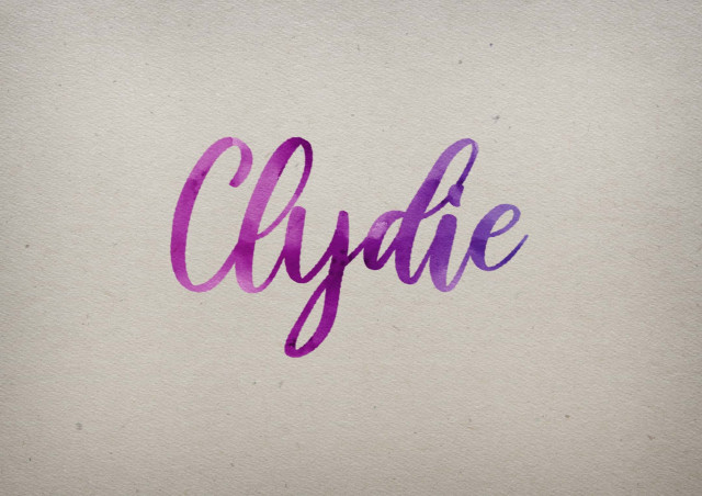 Free photo of Clydie Watercolor Name DP