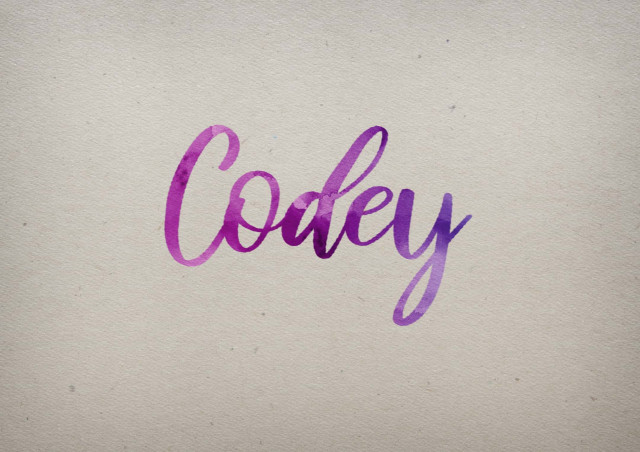 Free photo of Codey Watercolor Name DP