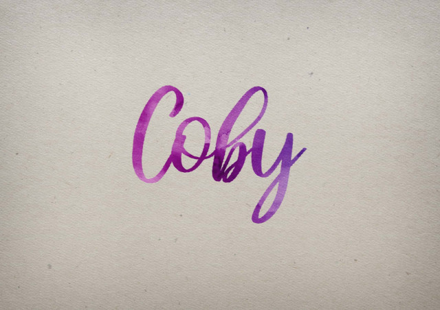 Free photo of Coby Watercolor Name DP