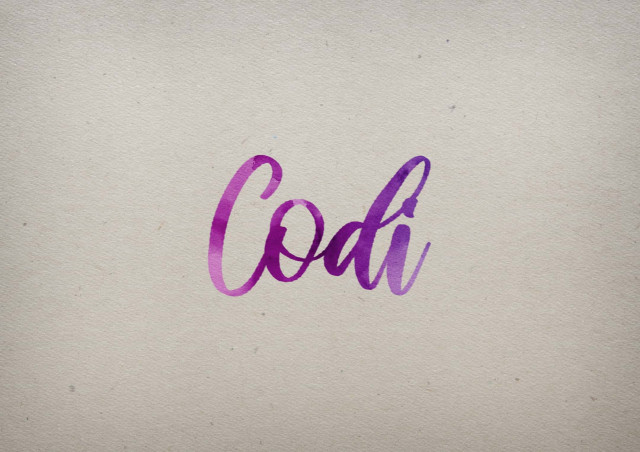 Free photo of Codi Watercolor Name DP