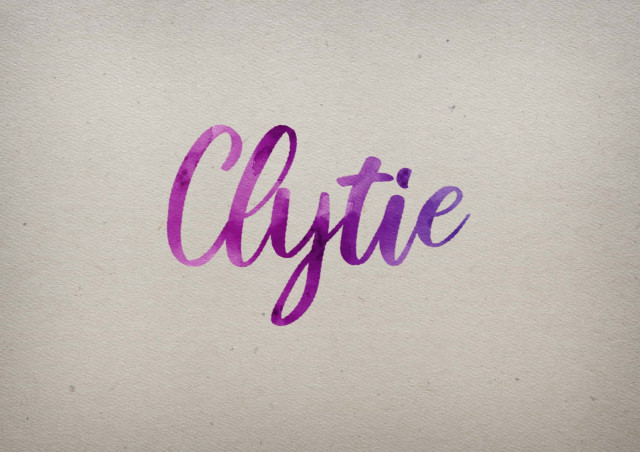 Free photo of Clytie Watercolor Name DP