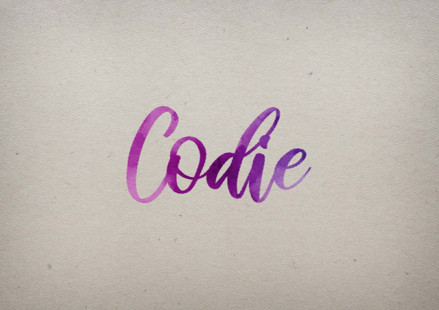 Free photo of Codie Watercolor Name DP