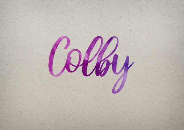 Free photo of Colby Watercolor Name DP