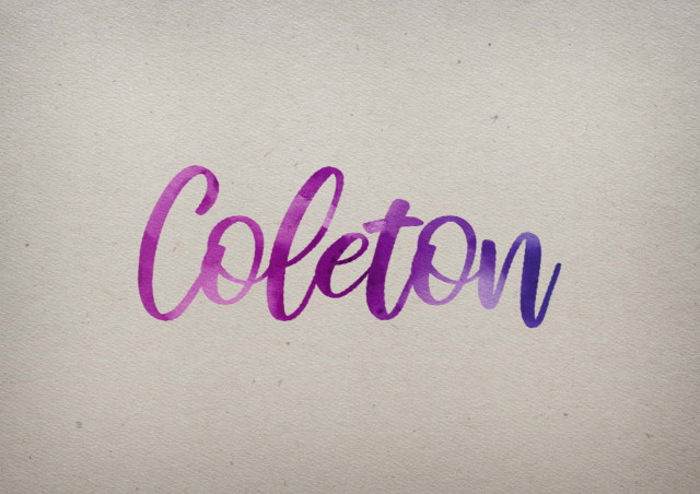 Free photo of Coleton Watercolor Name DP