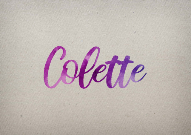 Free photo of Colette Watercolor Name DP